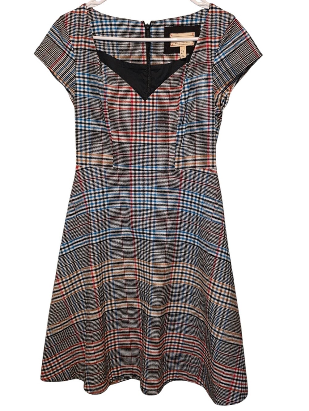 Moulinette Soeurs By Anthropolgie EUC Finley Plaid Fit & Flare Skater Dress Sz2